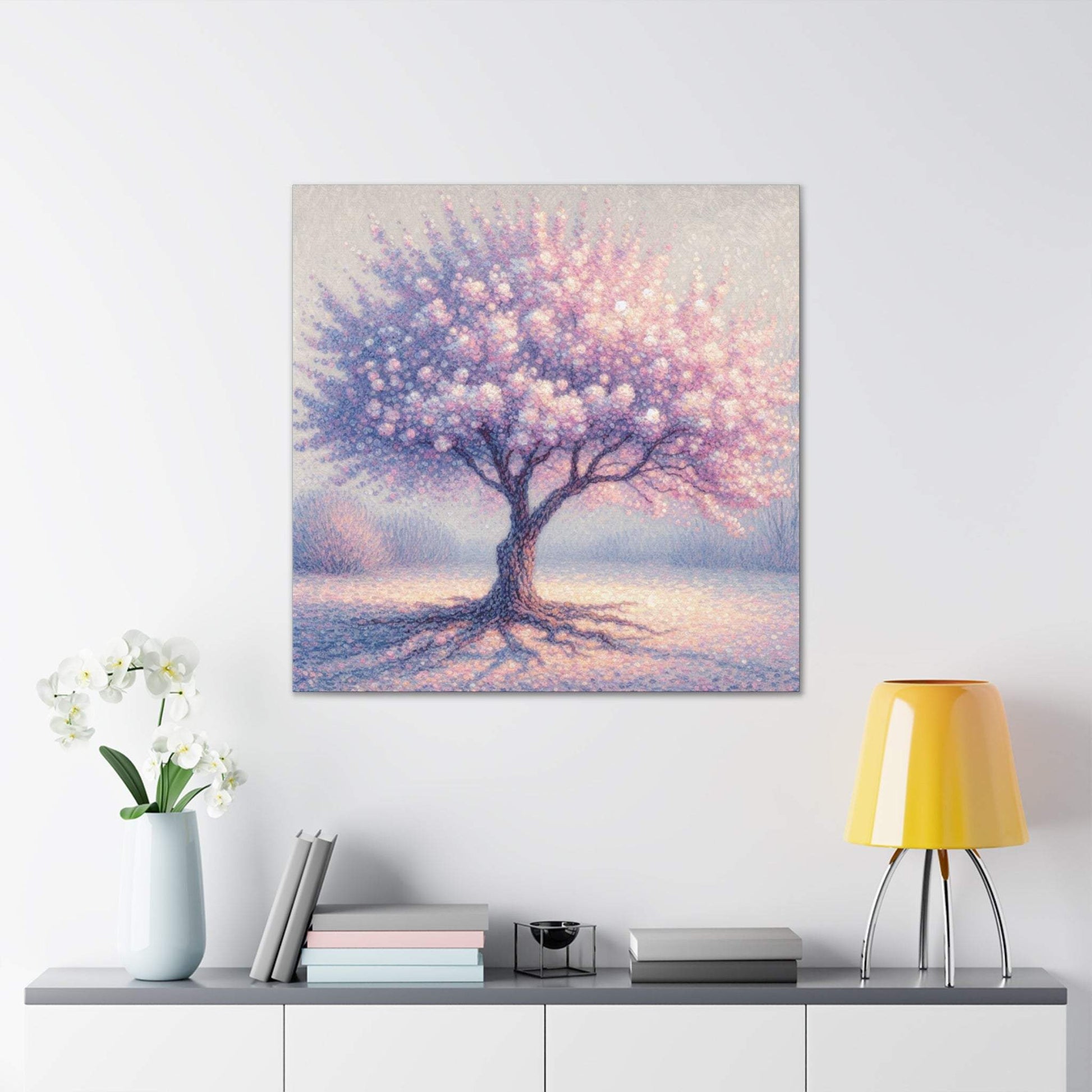 blossom artwork, cherry blossom wall art, blossom canvas