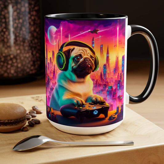 pug mug, gaming mug