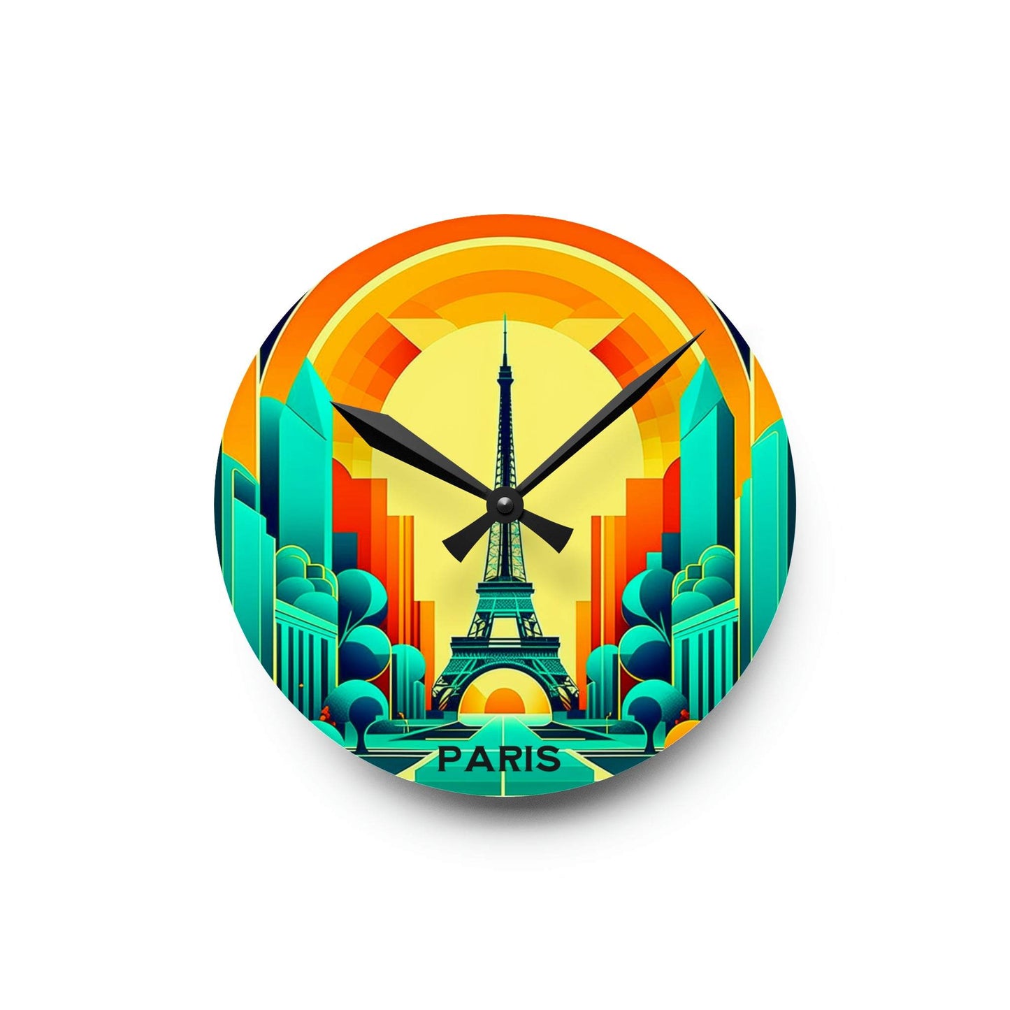 unique wall clock, paris wall clock