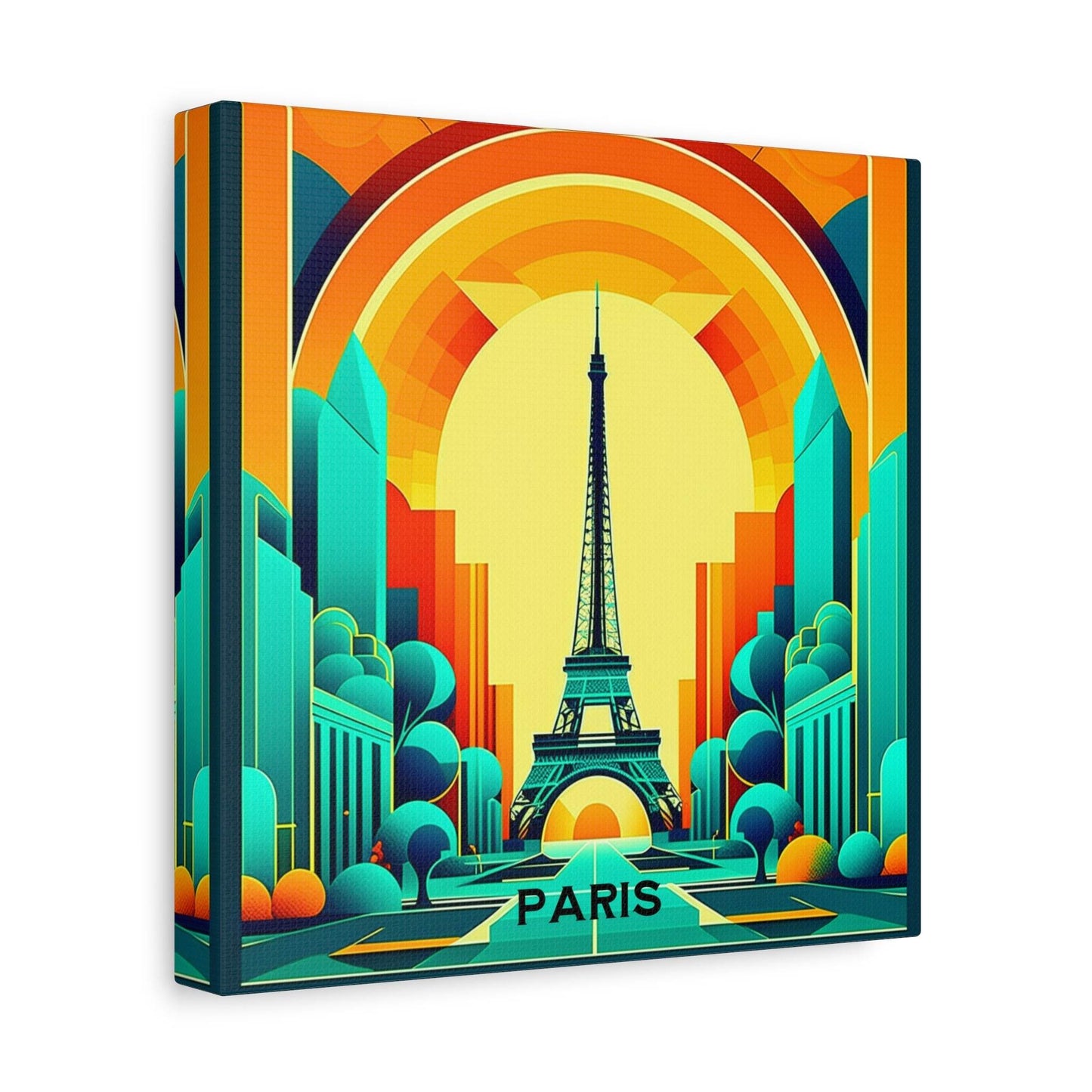 retro travel poster, paris travel poster, paris print