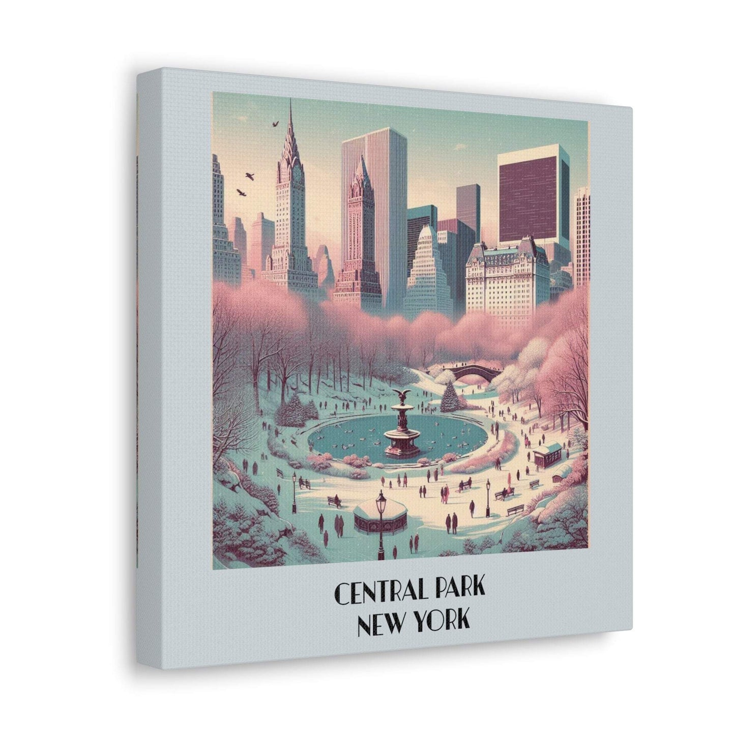 central park, vintage travel poster