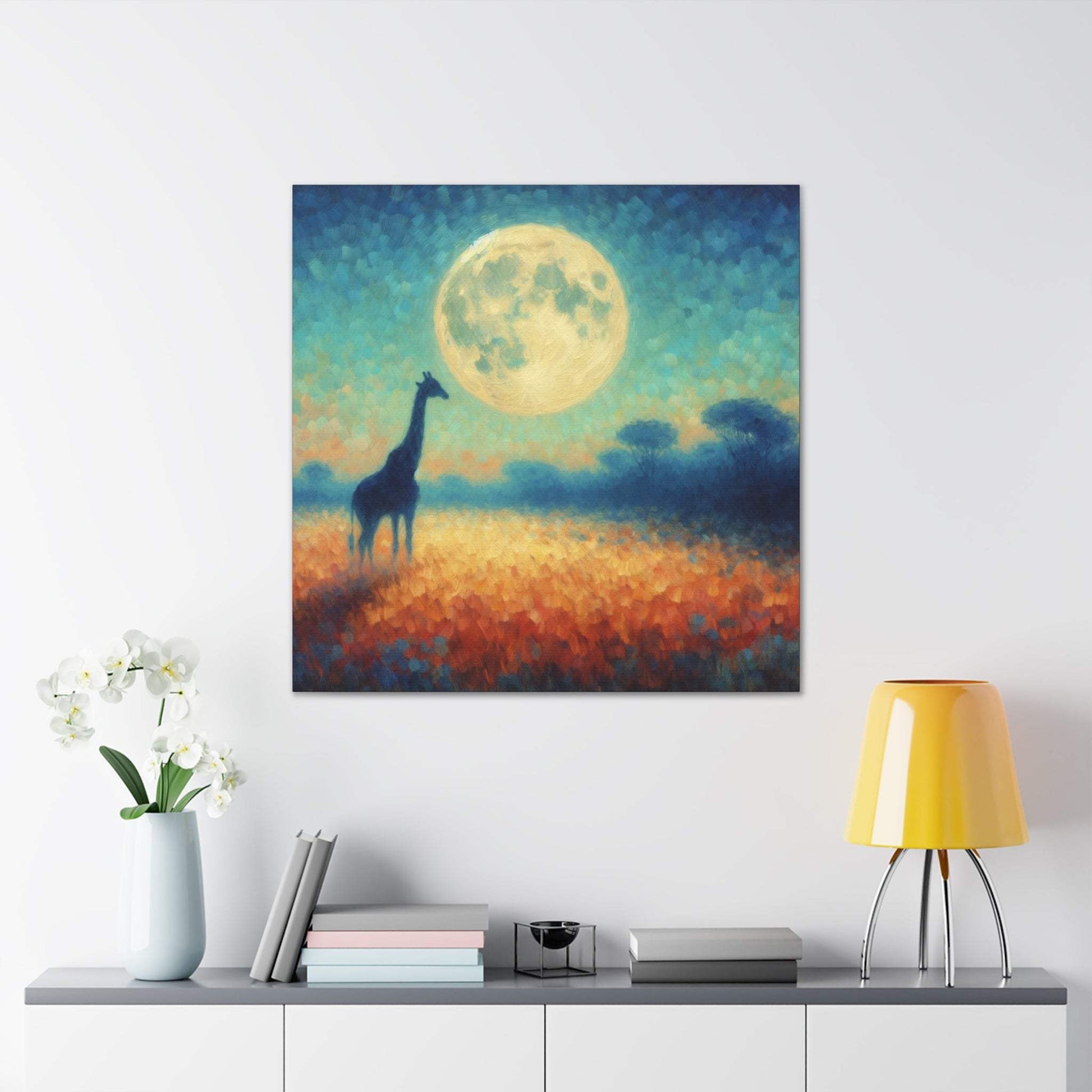 giraffe artwork, giraffe wall art canvas