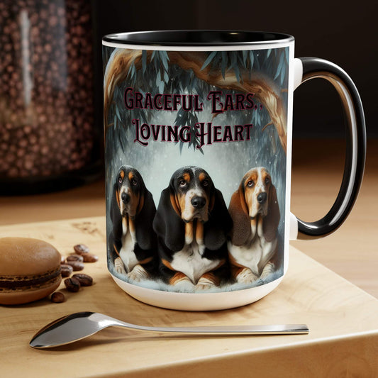 basset hound mug, basset hound coffee mug