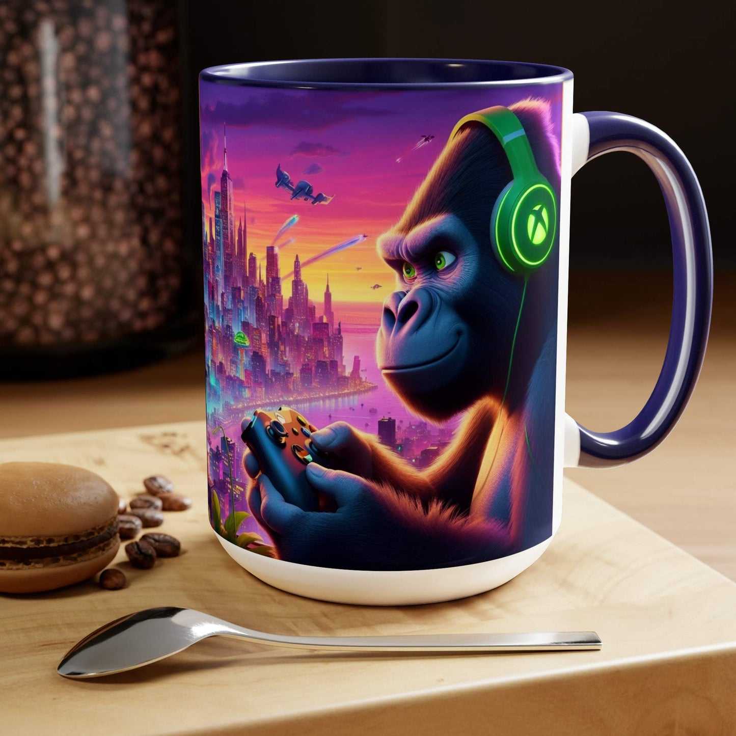 monkey mug, gaming mug