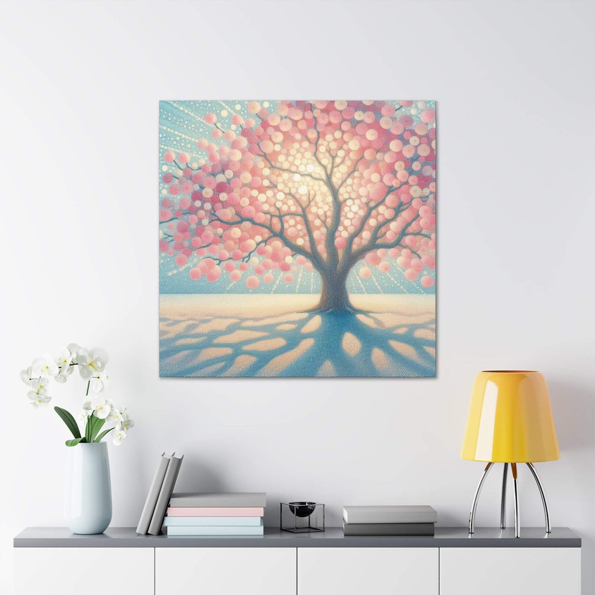 blossom artwork, cherry blossom wall art, blossom canvas