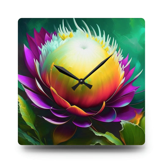 floral wall clock, unique wall clock