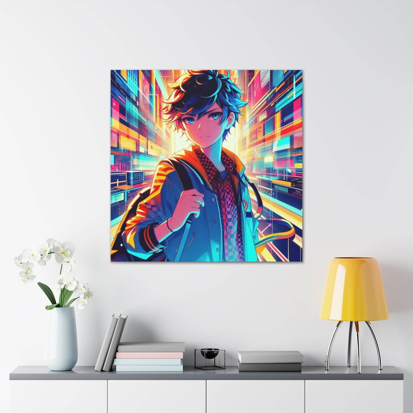 anime art, anime boy poster