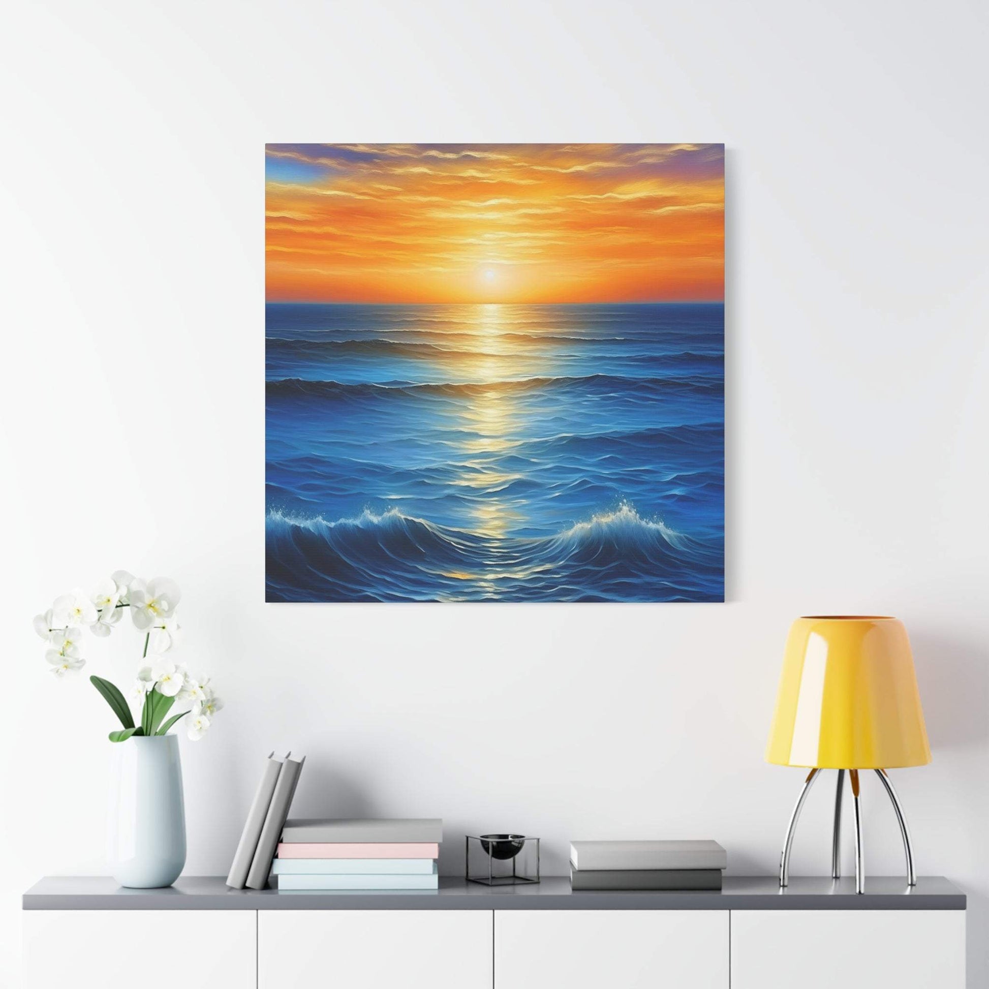 coastal artwork, ocean canvas wall art, beach canvas art, abstract seascape