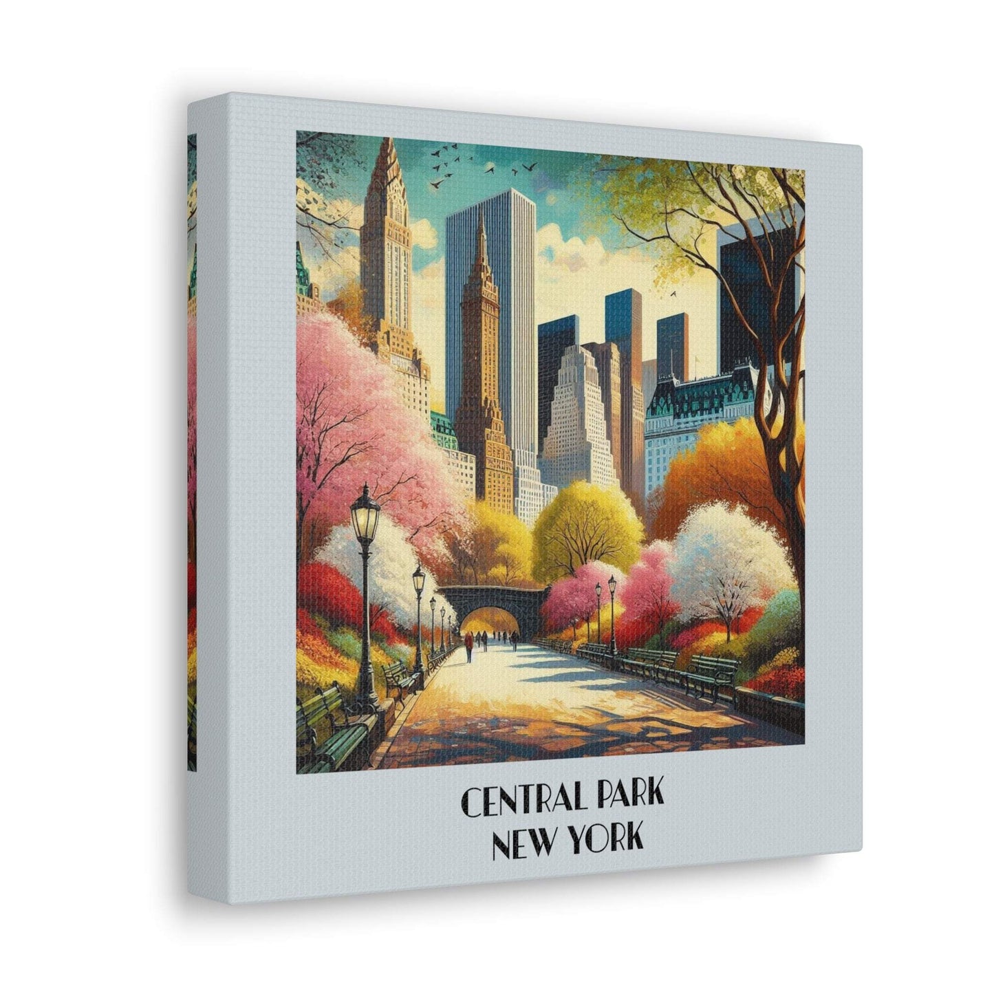 central park, vintage travel poster