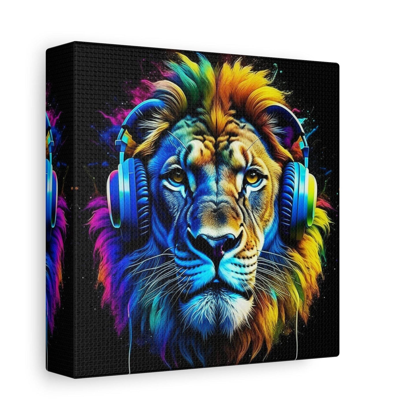 lion wall art, lion canvas, abstract lion art, gaming wall art