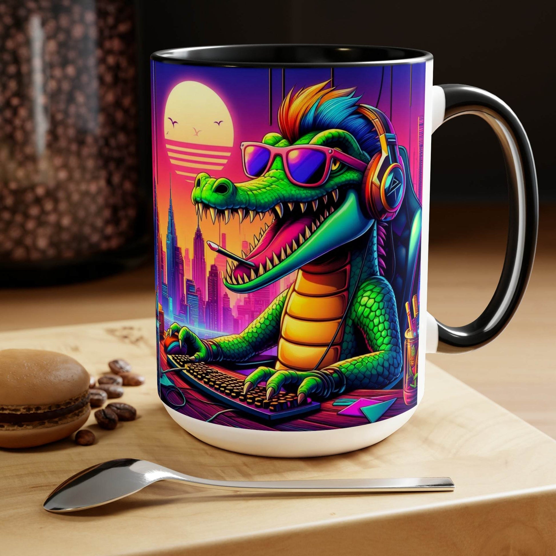gaming mug, crocodile mug