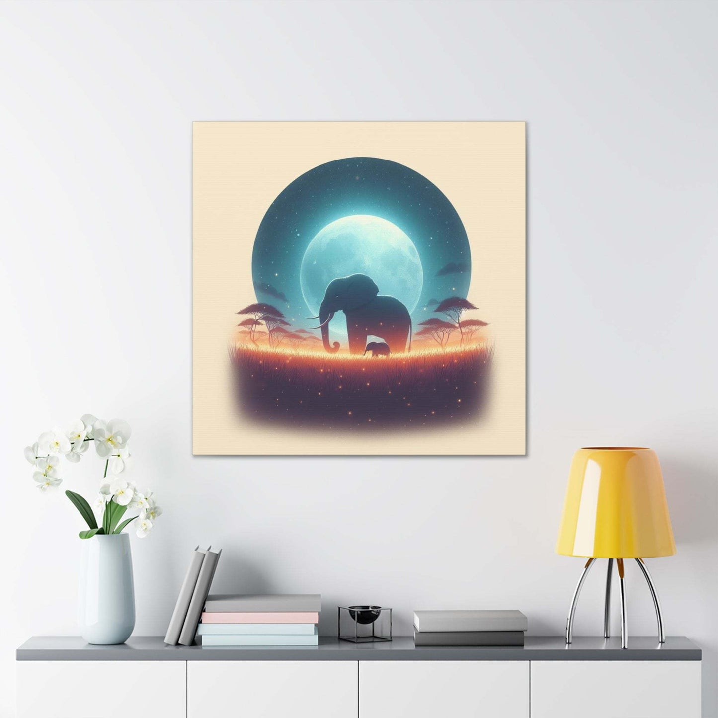 elephant artwork, elephant canvas art