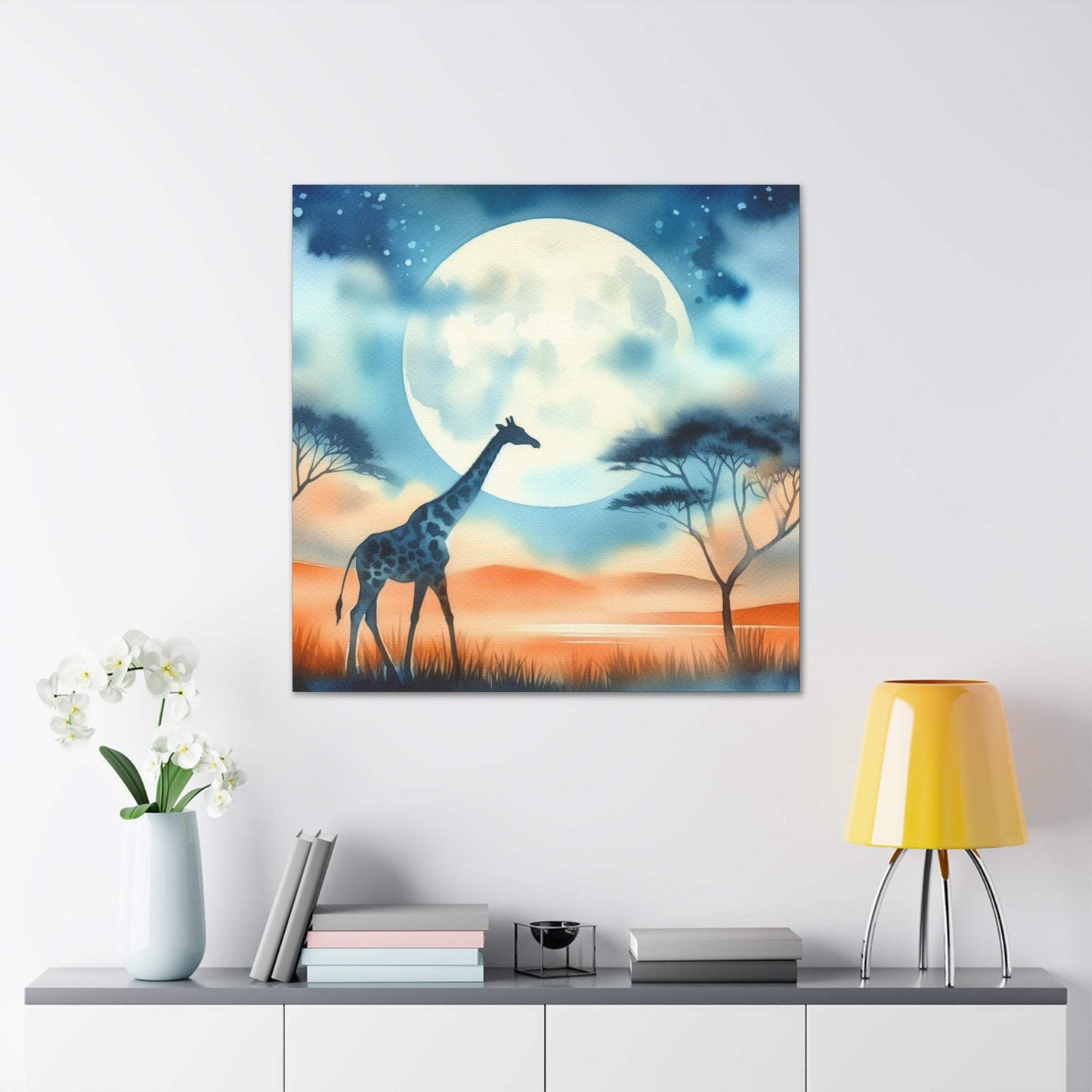 giraffe artwork, giraffe wall art canvas