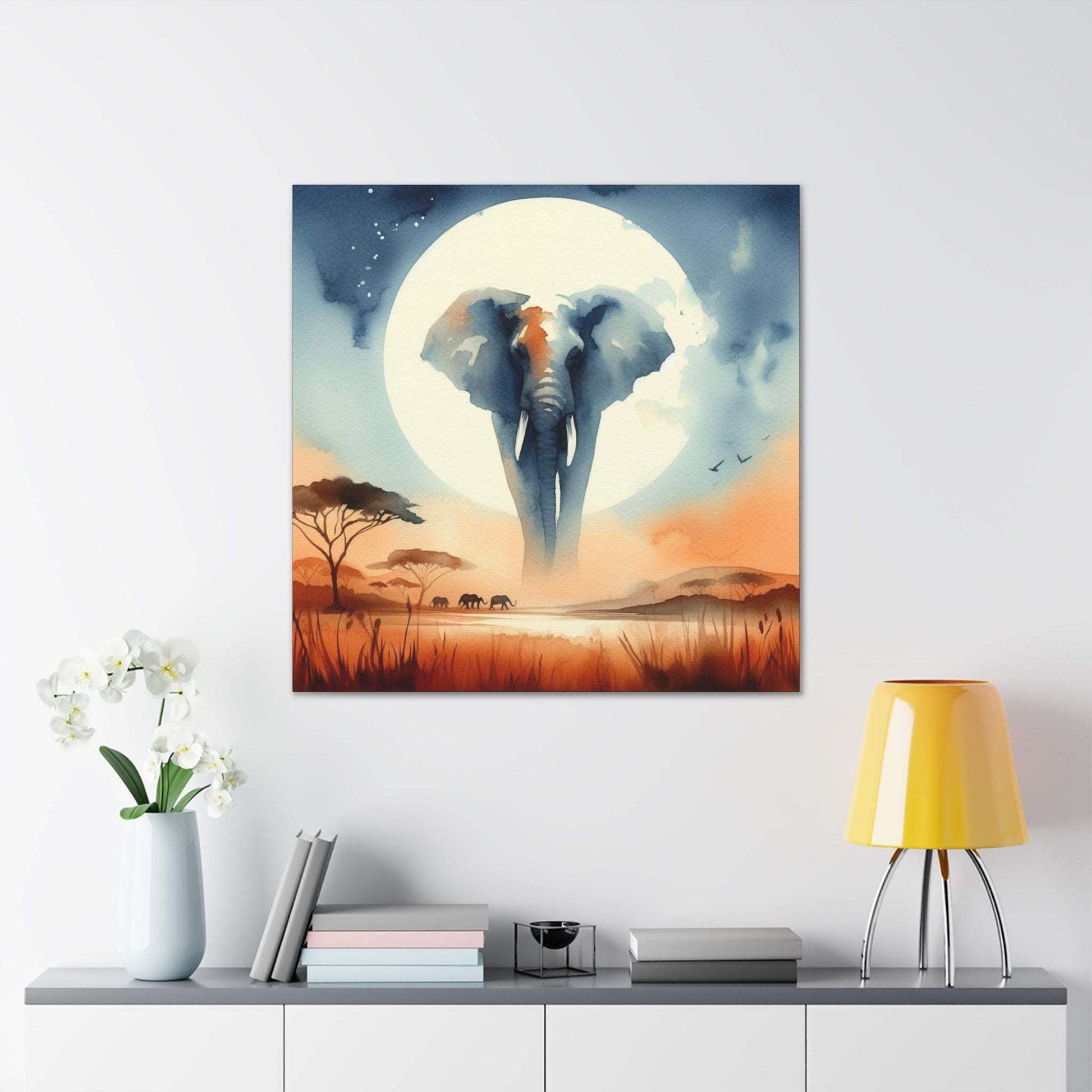 elephant artwork, elephant canvas art