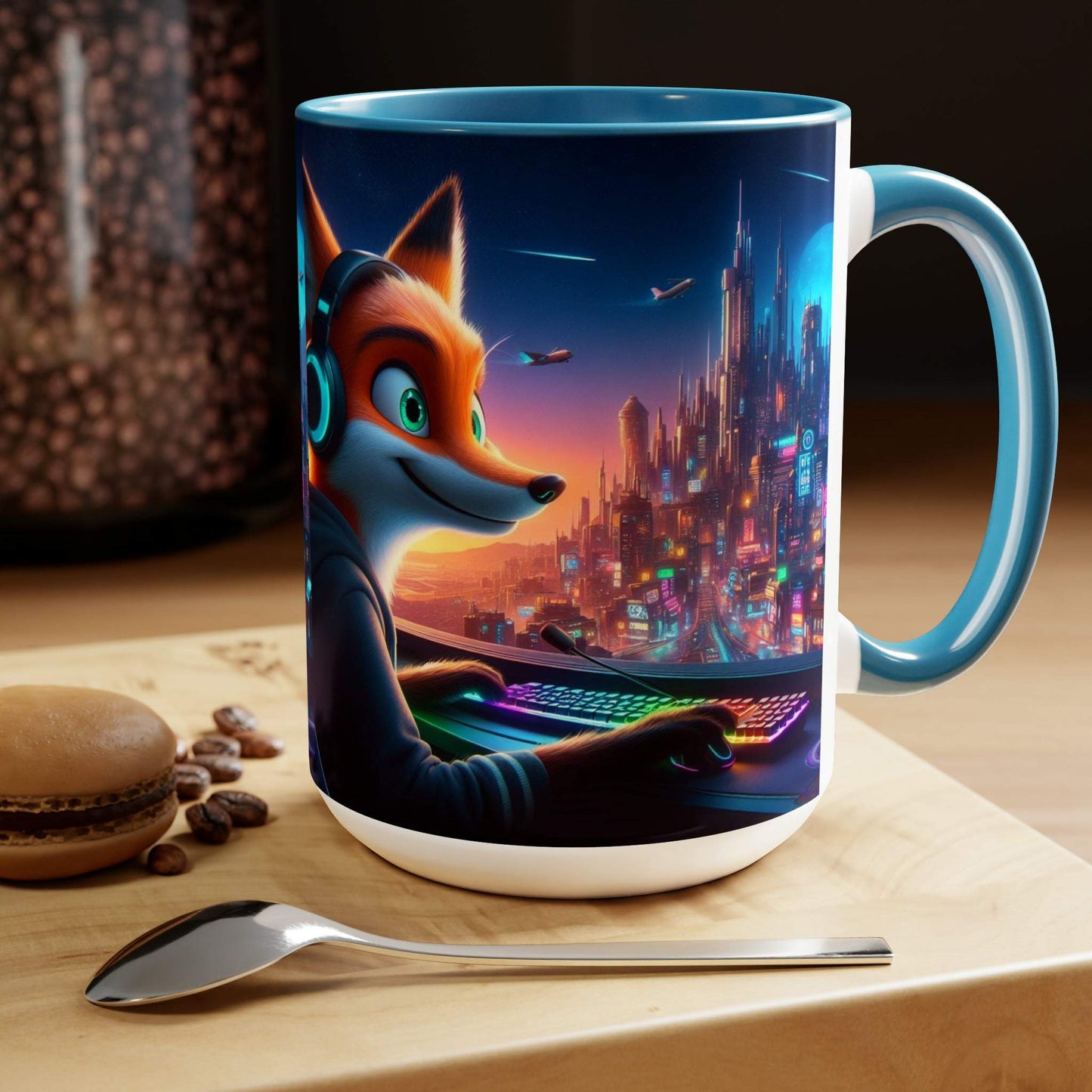 fox mug, gaming mug