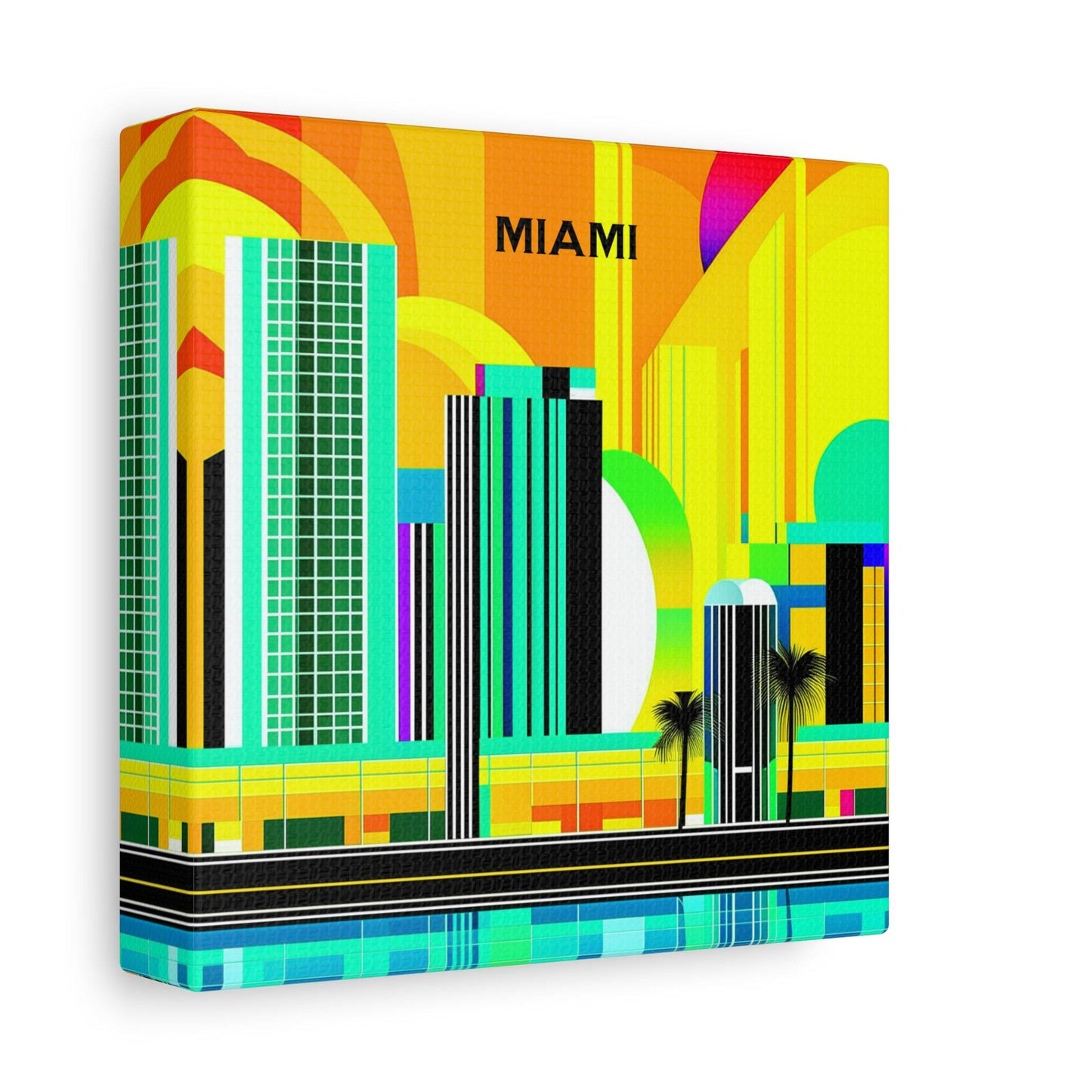 miami poster, vintage travel poster