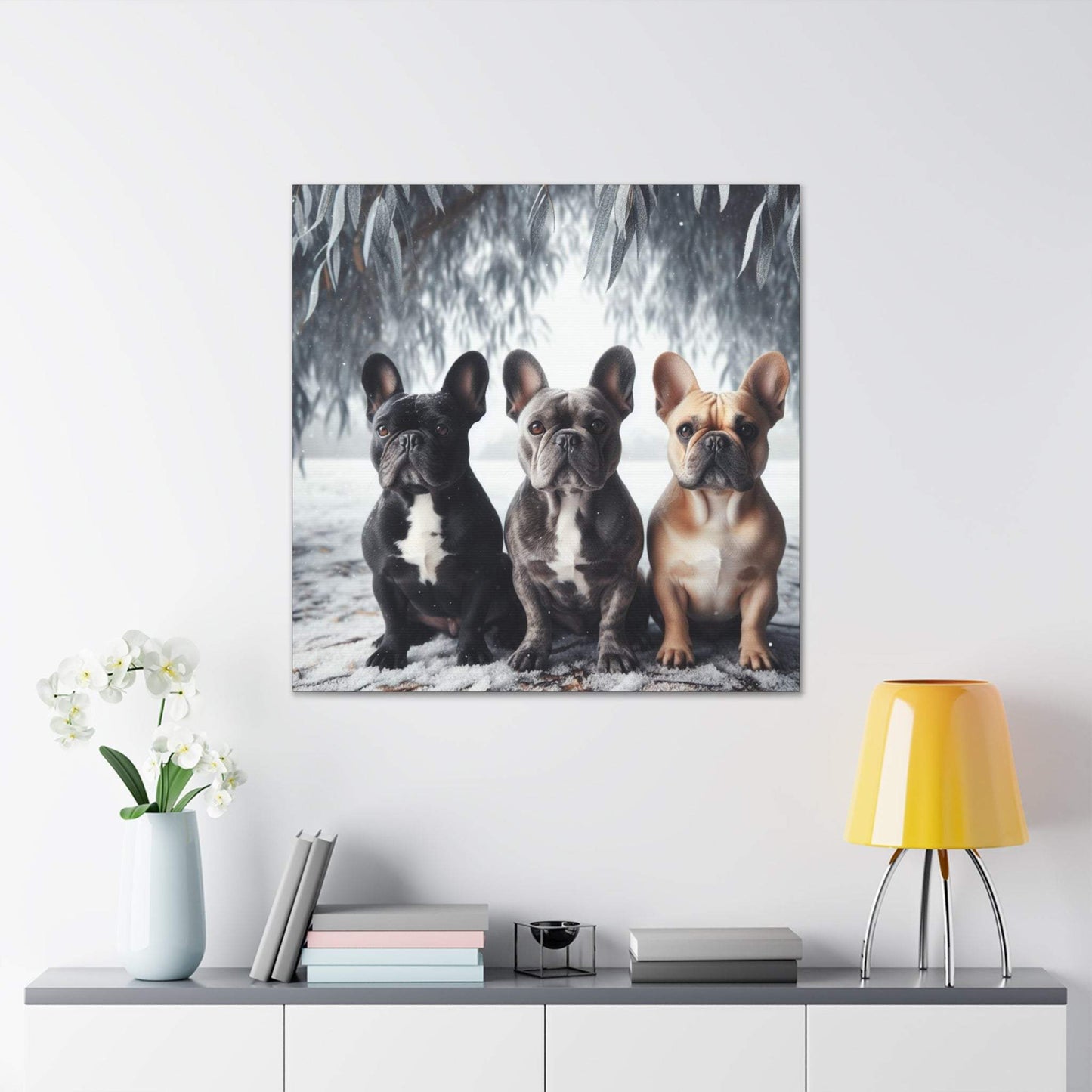 frenchie artwork, french bulldog wall art, frenchie canvas