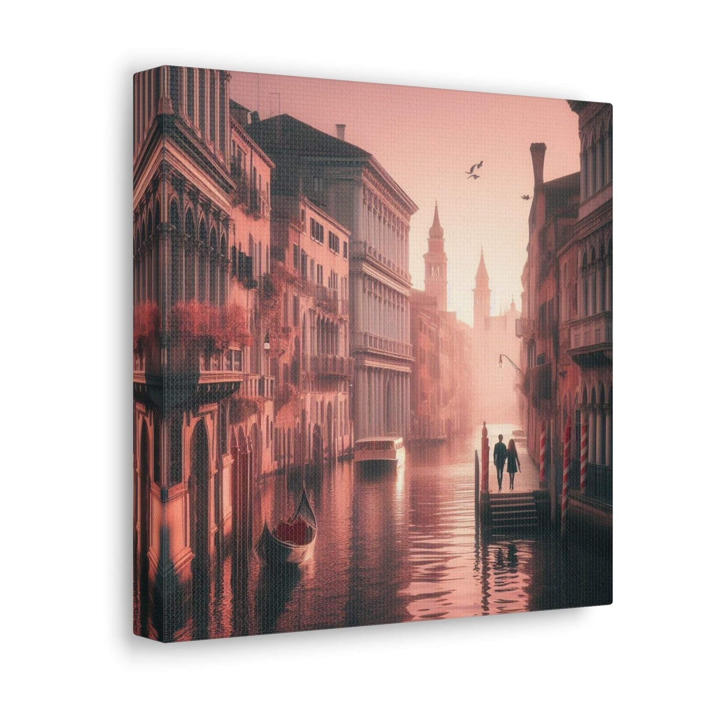 blush pink wall art, venice artwork, venice wall art canvas