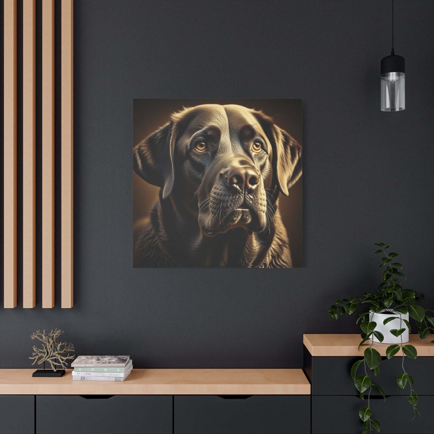 labrador print, black labrador art