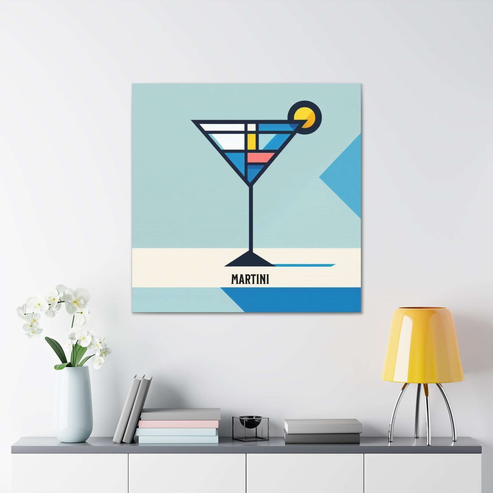 cocktail poster, bar cart decor