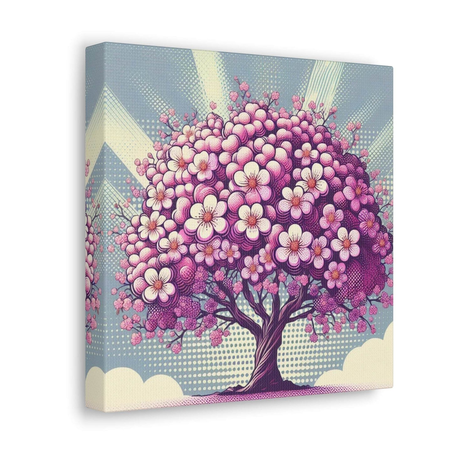 blossom artwork, cherry blossom wall art, blossom canvas