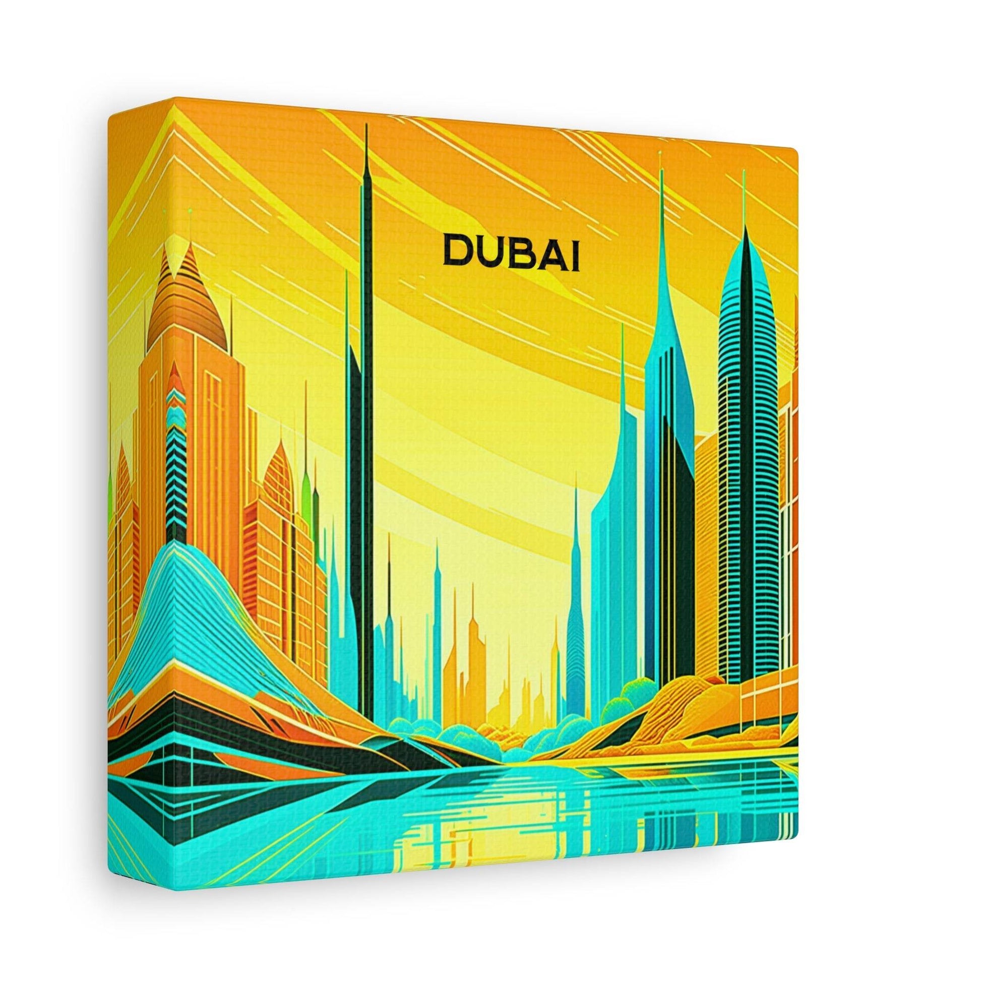 dubai poster, retro travel poster, dubai wall art canvas