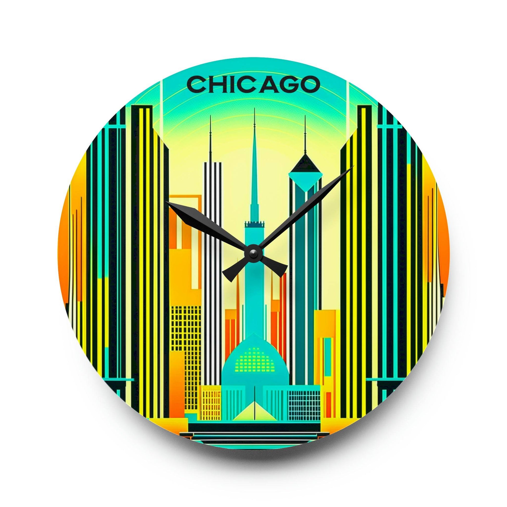 chicago clock, unique wall clock