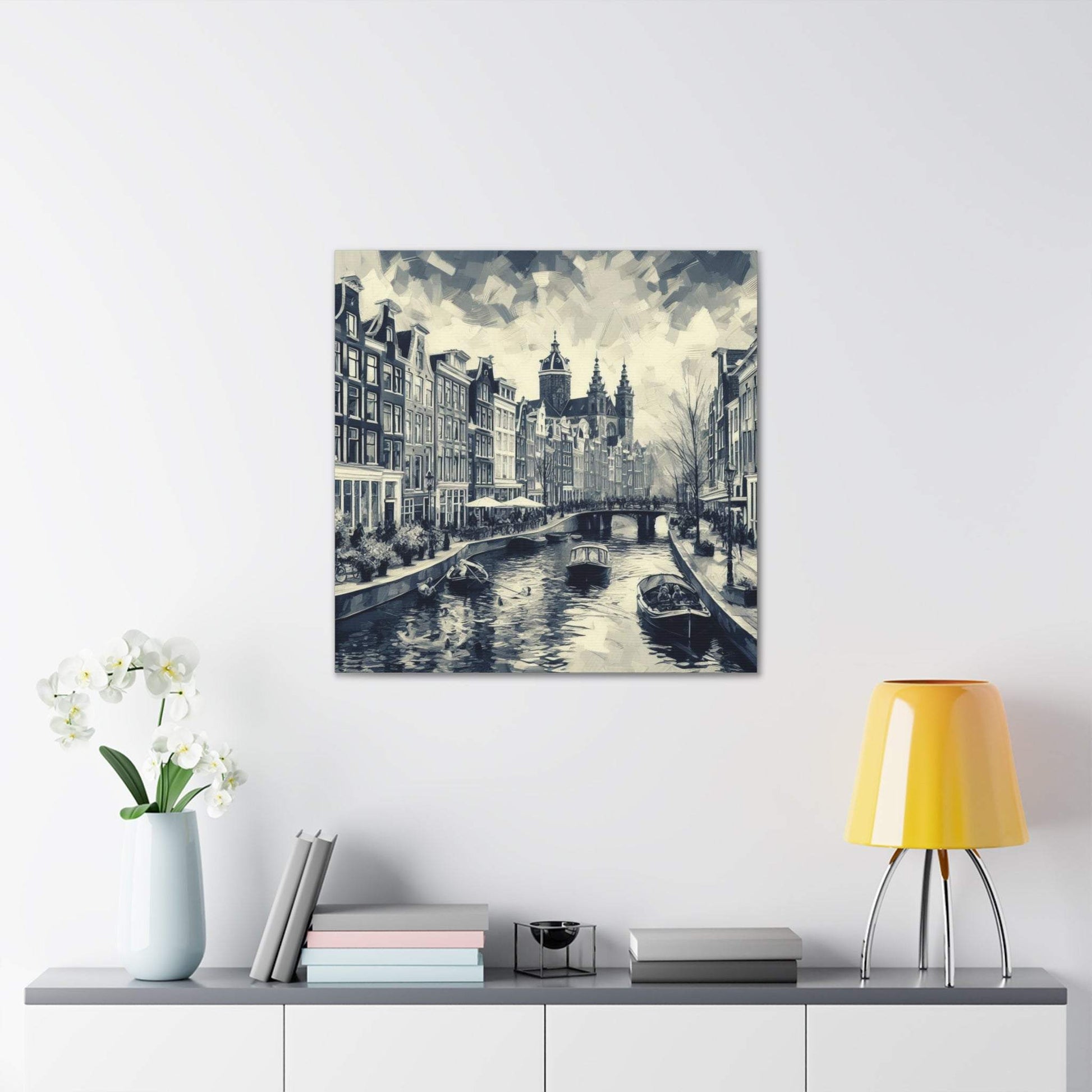 amsterdam wall art, amsterdam painting, amsterdam poster