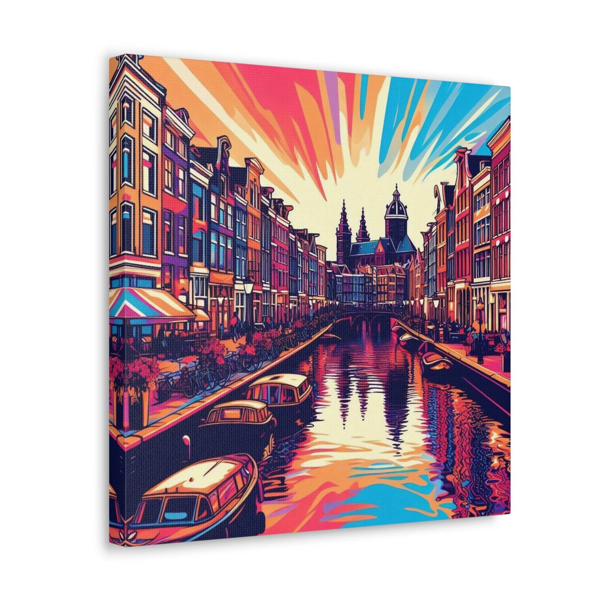 amsterdam wall art, amsterdam painting, amsterdam poster