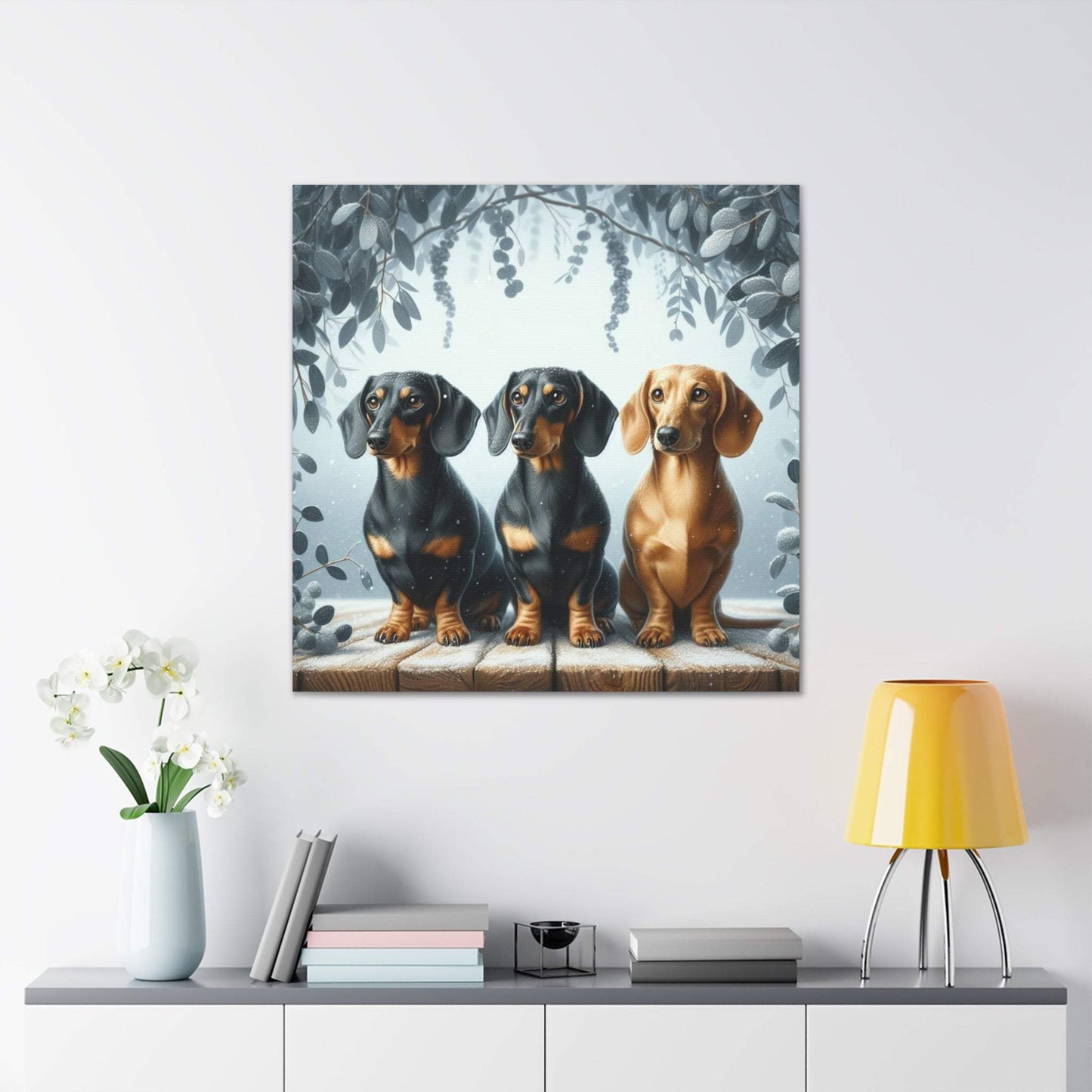 dachshund painting, dachshund wall art canvas