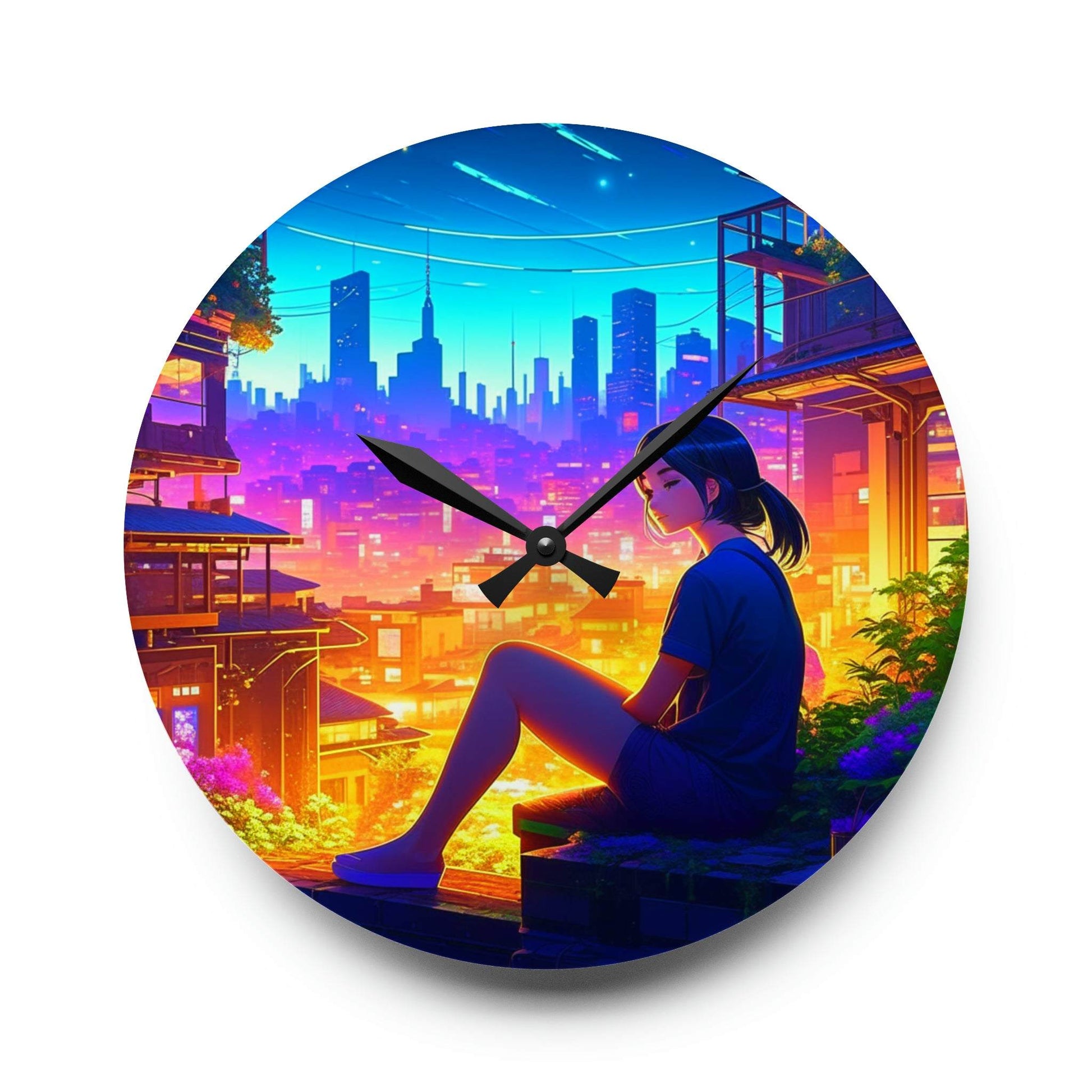 anime clock, unique wall clock