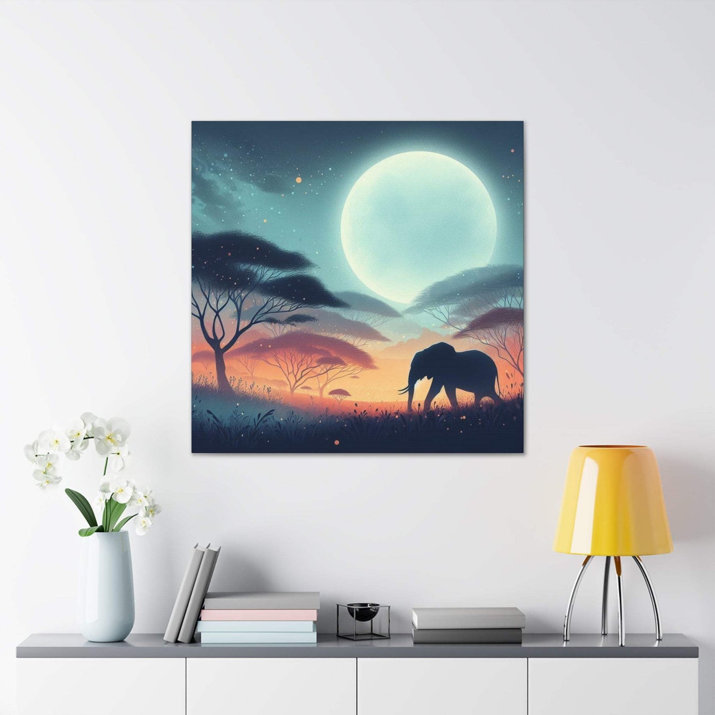 elephant artwork, elephant canvas art