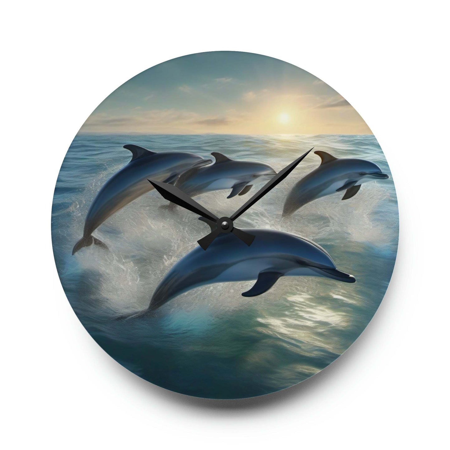 ocean clock, dolphin clock