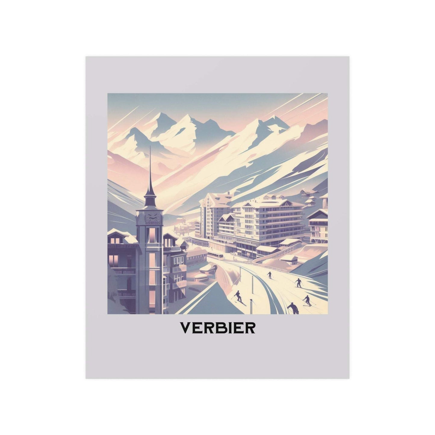 vintage travel poster, verbier poster