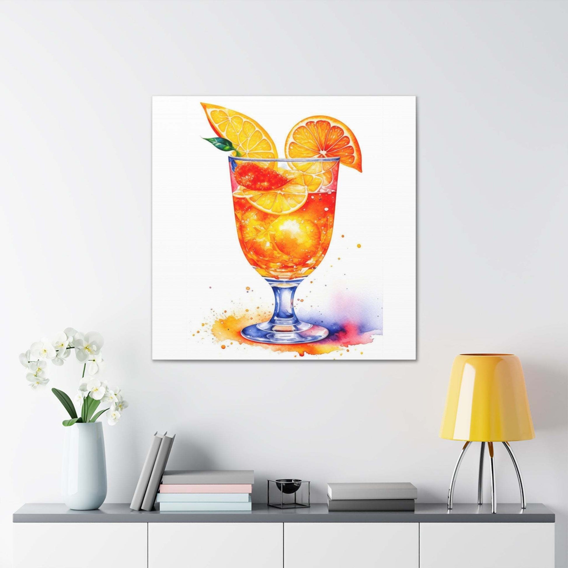 aperol spritz poster, cocktail poster, bar cart decor