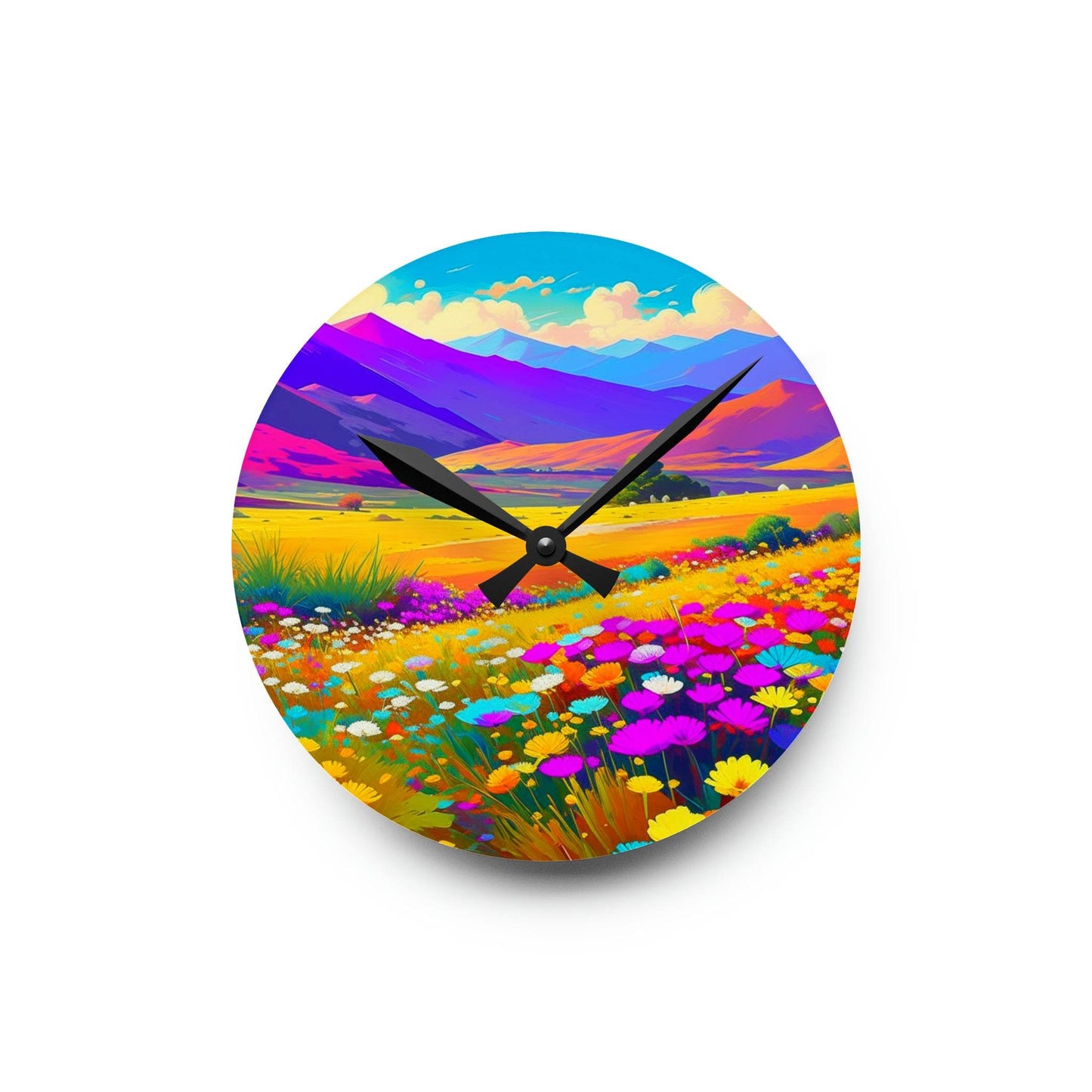 floral wall clock, unique wall clock