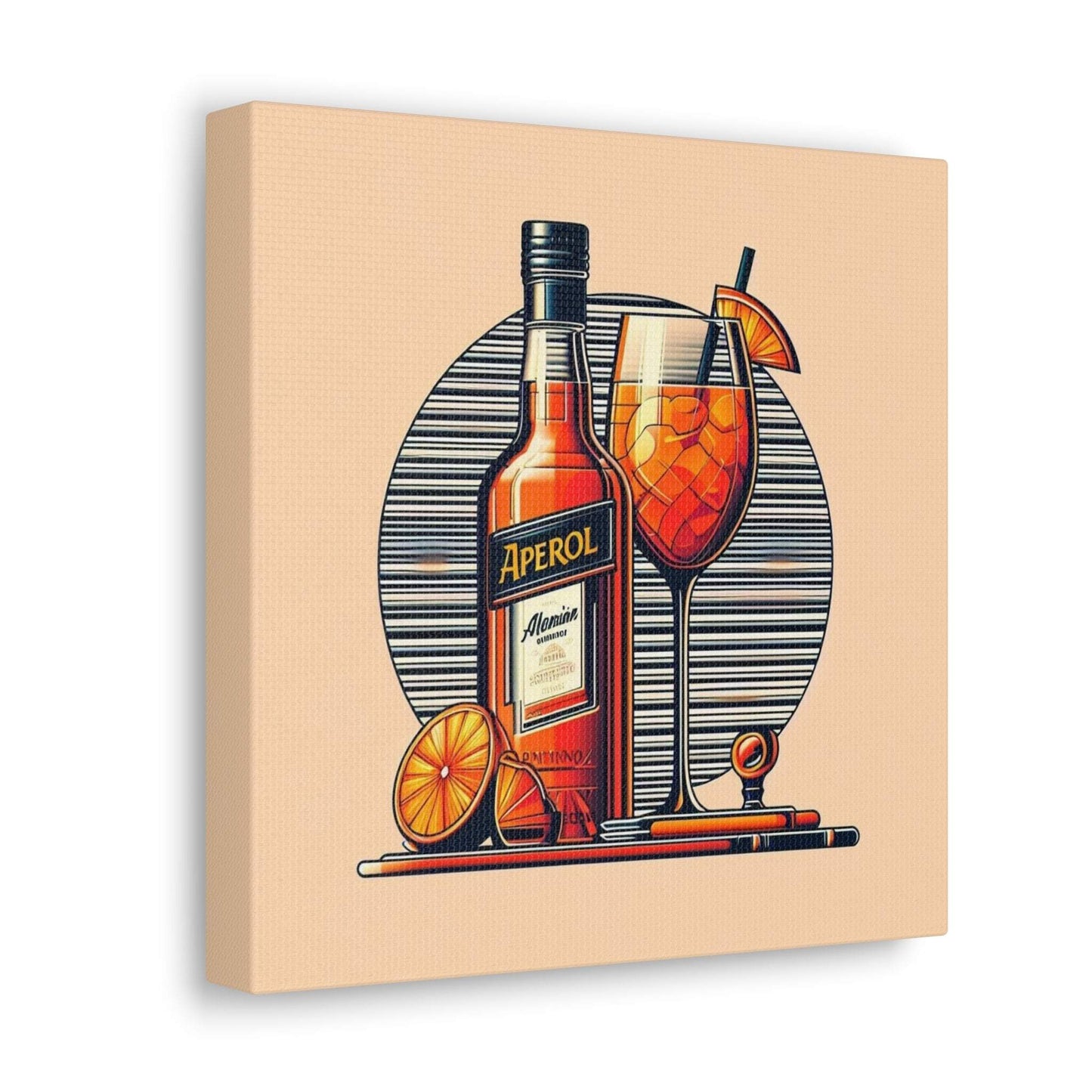 aperol spritz poster, cocktail poster, bar cart decor