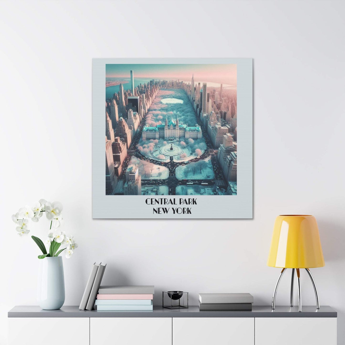 central park, vintage travel poster