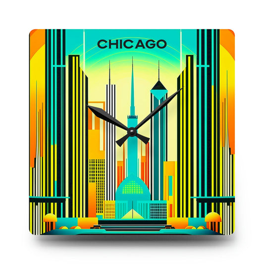 chicago clock, unique wall clock