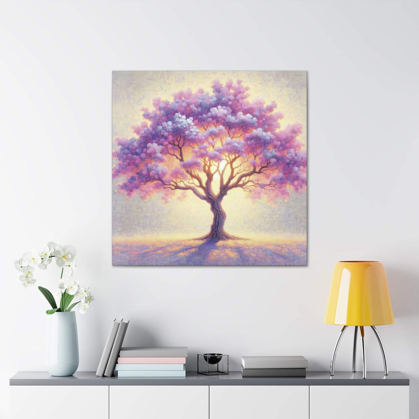 blossom artwork, cherry blossom wall art, blossom canvas