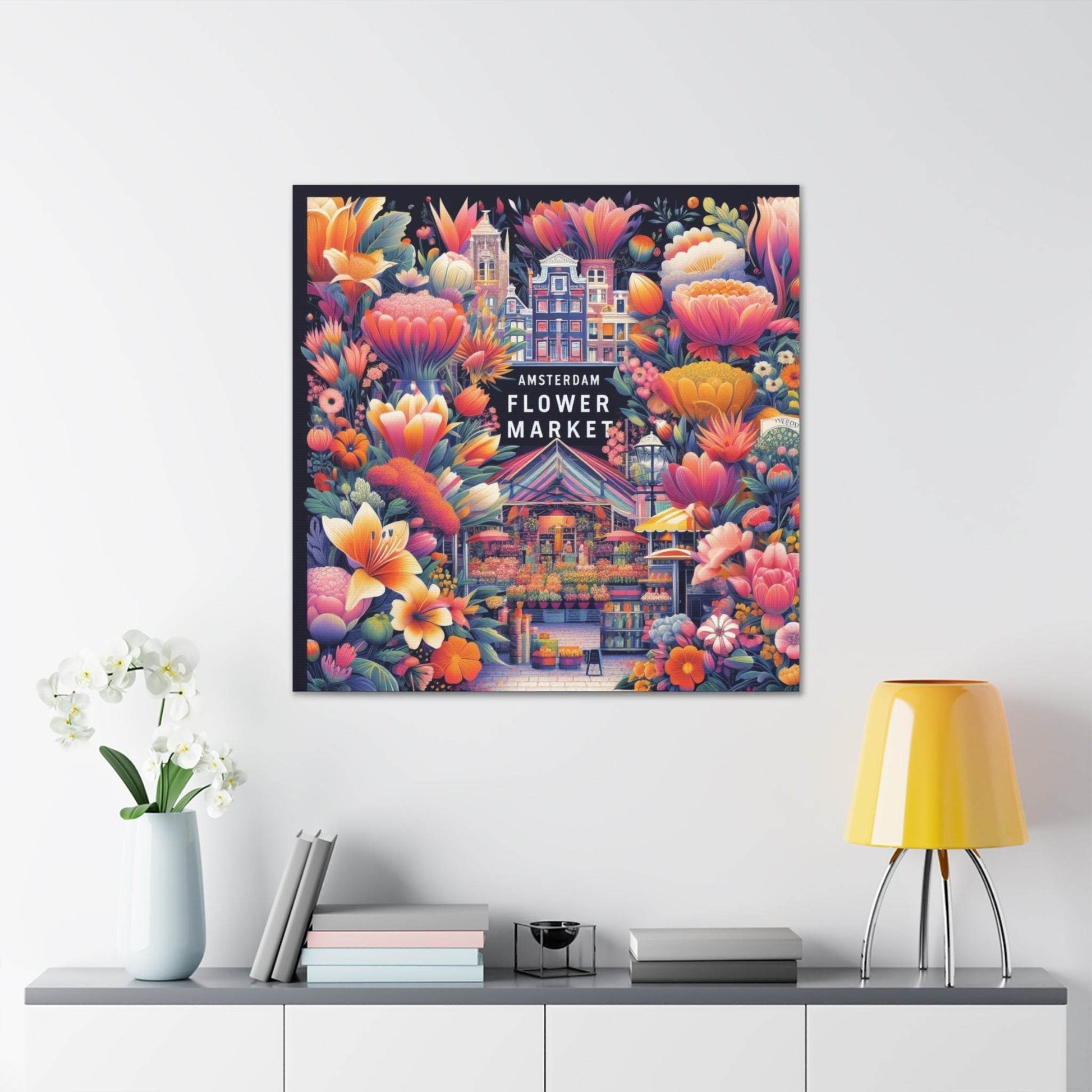 flower market poster, amsterdam poster