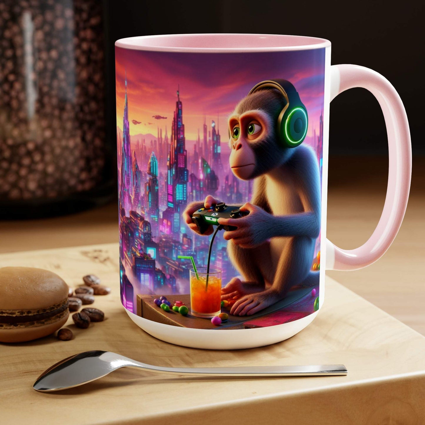 monkey mug, gaming mug