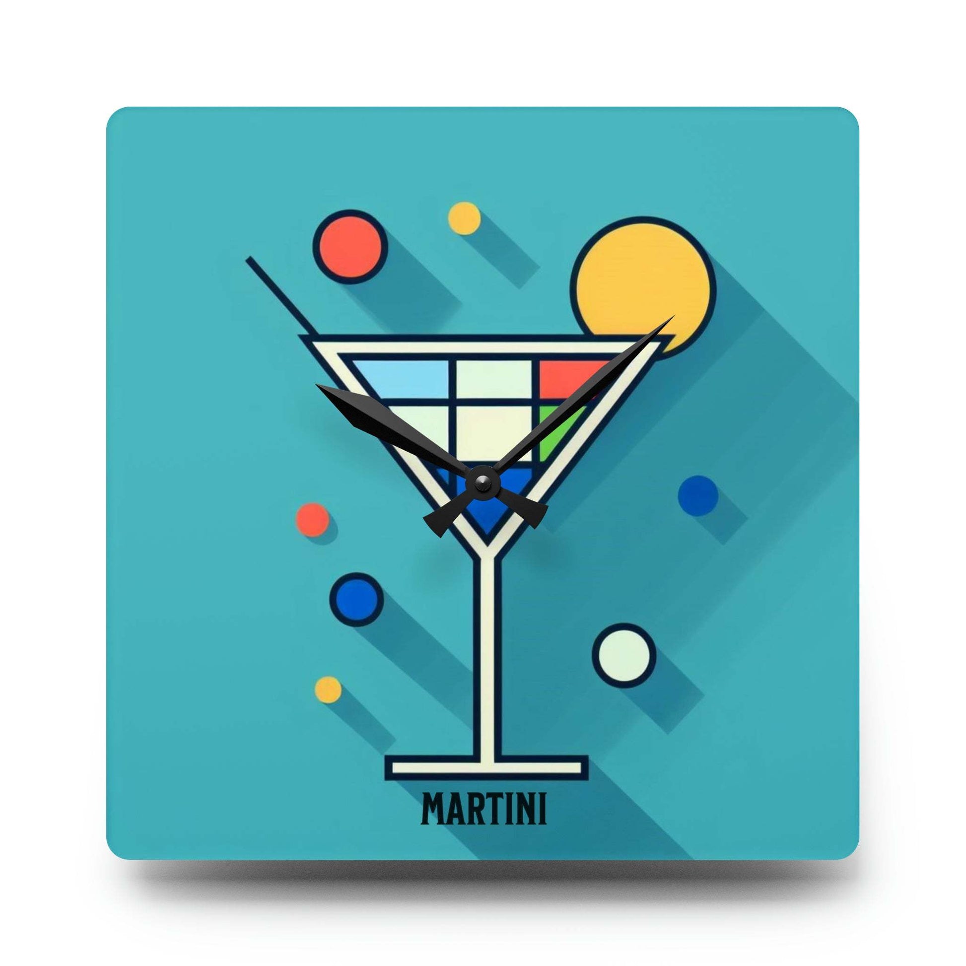bar cart decor, Martini clock