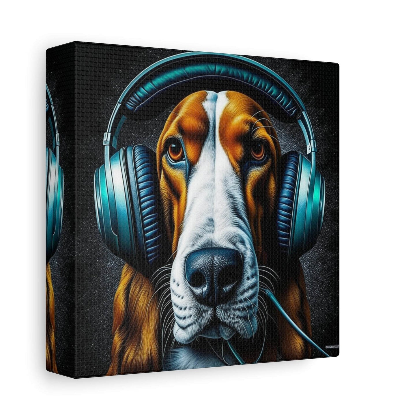 basset hound artwork, basset hound wall art canvas, gaming wall art