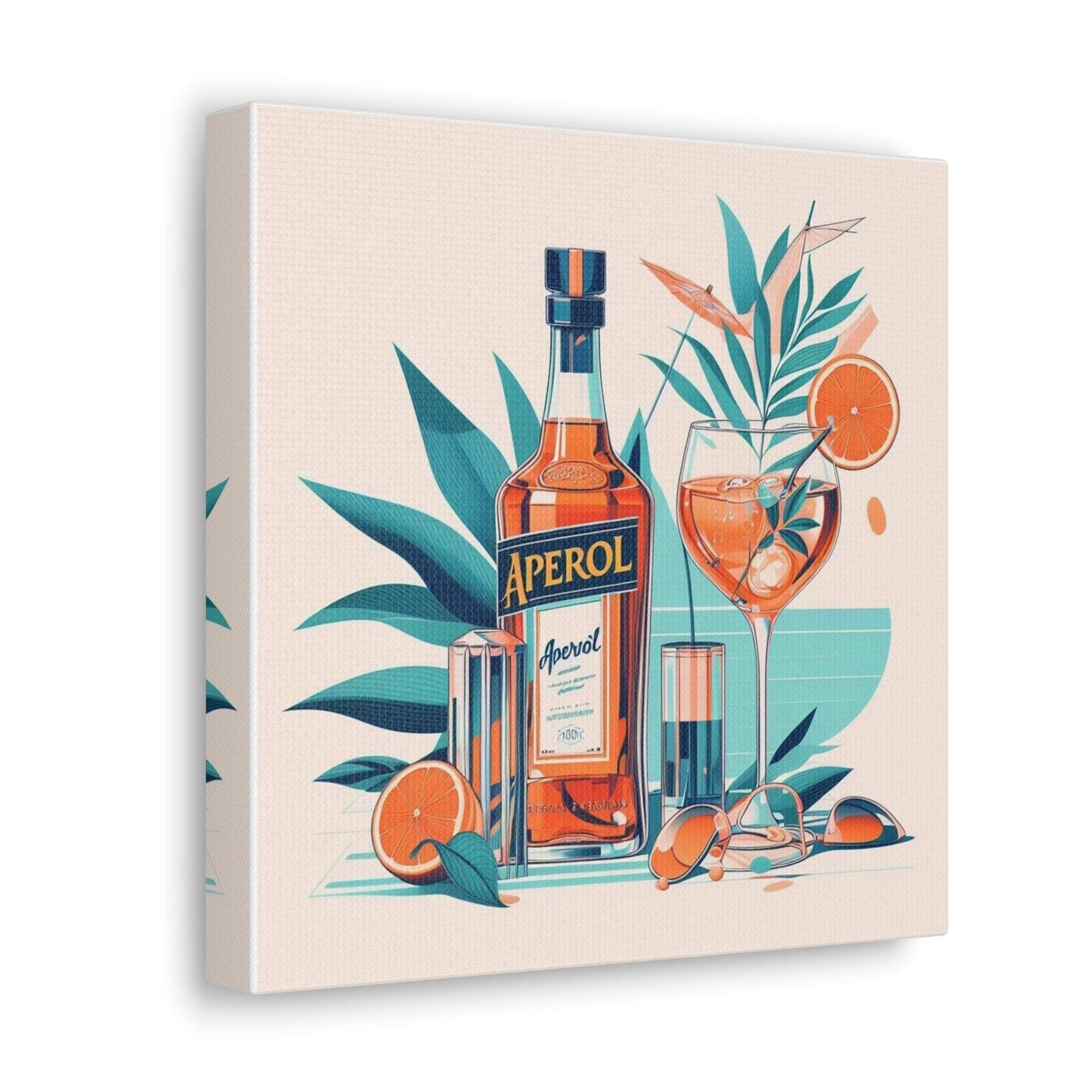 aperol spritz poster, cocktail poster, bar cart decor