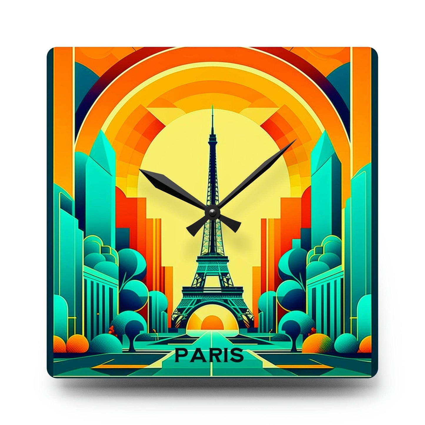 unique wall clock, paris wall clock