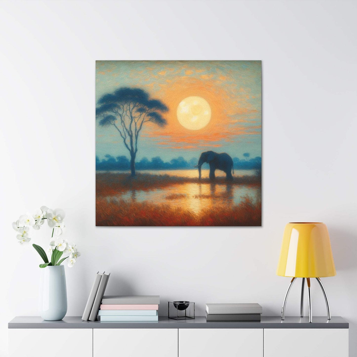 elephant artwork, elephant canvas art