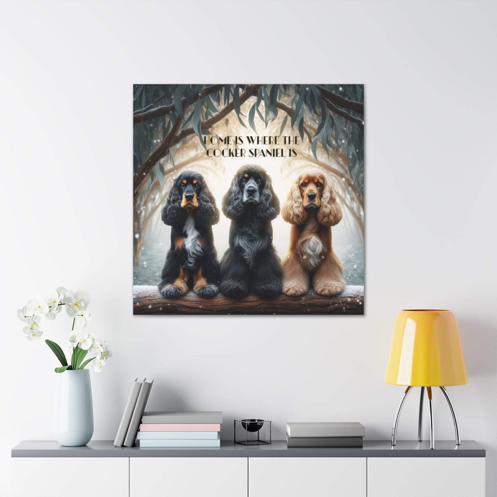 cocker spaniel artwork, cocker spaniel canvas art