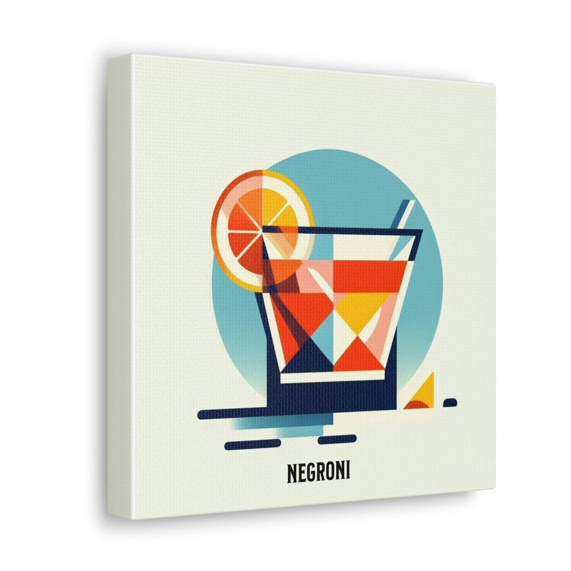 negroni poster, cocktail poster, bar cart decor