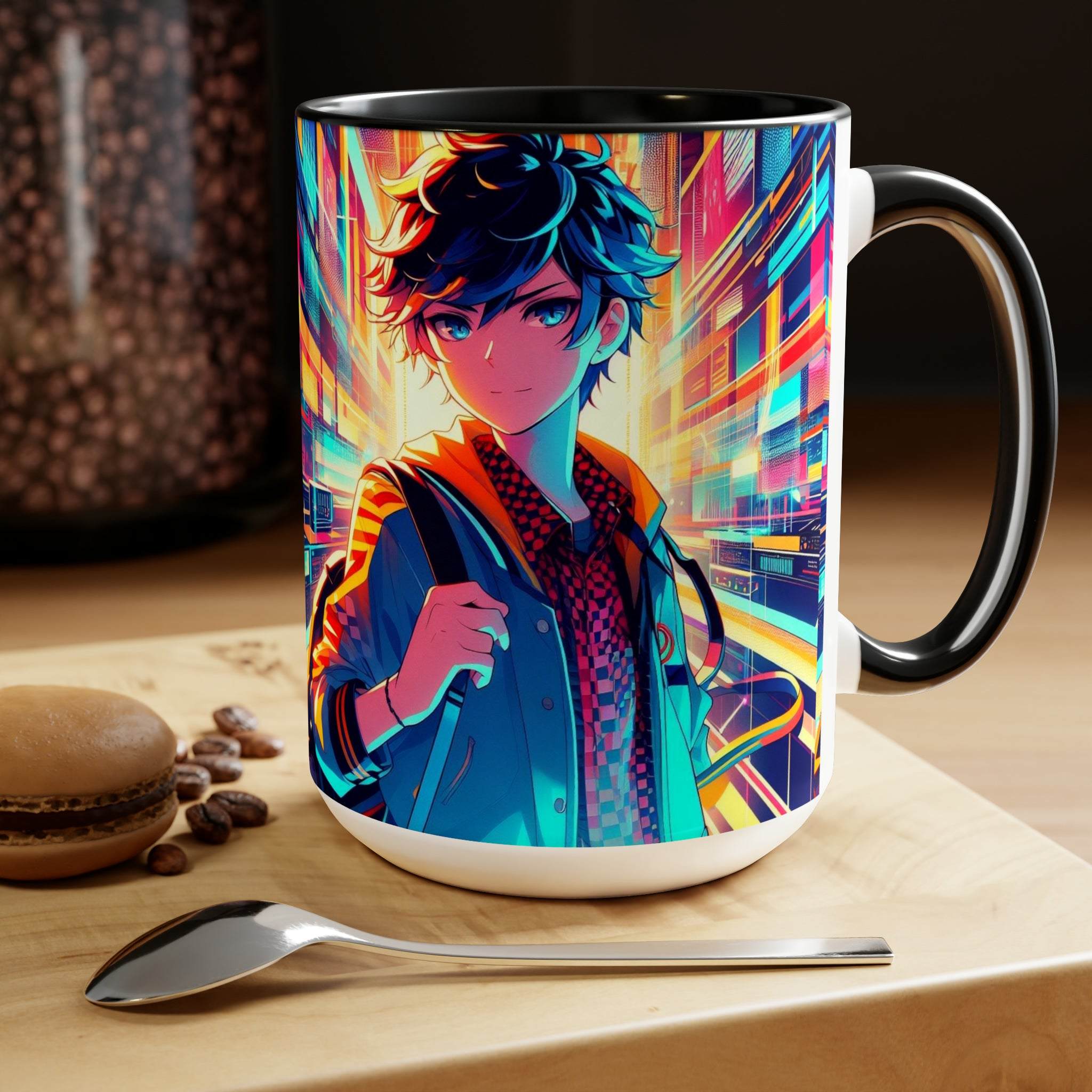 Anime Girl Two-Tone Coffee Mugs, 15oz – Boston Zouk
